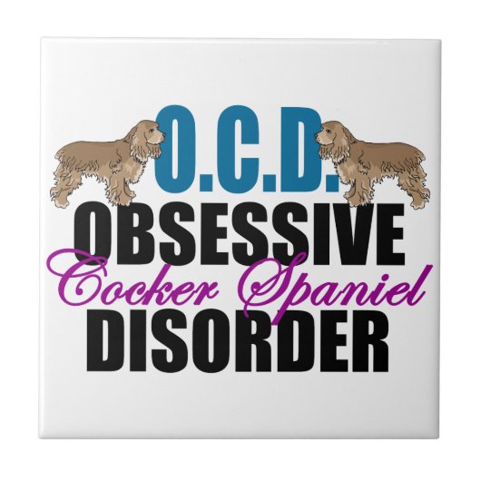 Niedlich Cocker Spaniel Fliese (Vorderseite)