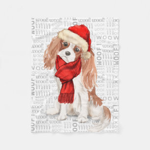 Niedlich Cocker Spaniel Hund über Weihnachten Fleecedecke