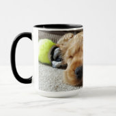 Niedlich Cocker Spaniel Napping Personalisiert Tasse (Links)