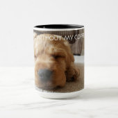Niedlich Cocker Spaniel Napping Personalisiert Tasse (Zentrum)