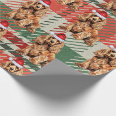 Niedlich Cocker Spaniel Spaß Hund über Weihnachten Geschenkpapier (Ecke)
