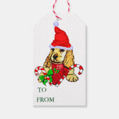 Niedlich Cocker Spaniel Weihnachtsgeschenke Tags Geschenkanhänger (Vorderseite)