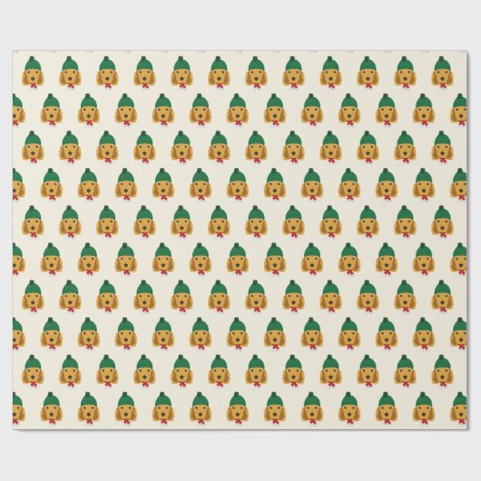 Niedlich Cocker Spanisch mit einem Hat Muster Weih Geschenkpapier (Flach)