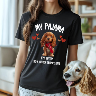 Niedlich Cocker Spanisch Pajama Design für Hundefr T-Shirt
