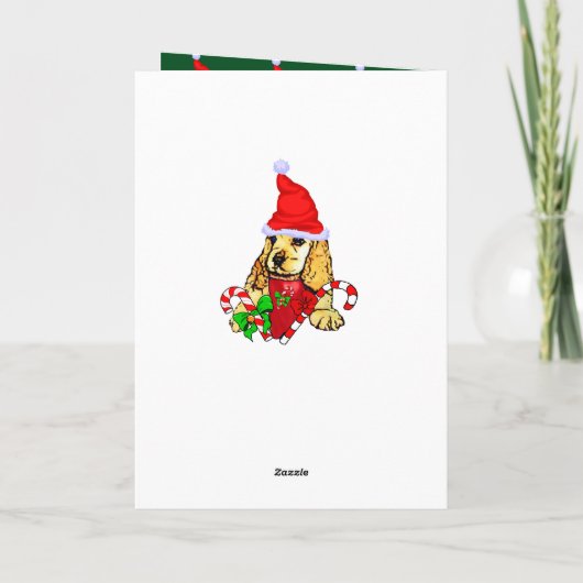 Niedlich Cocker Spanisch Welpe Weihnachten (Rückseite)