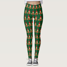 Niedlich Cocker Spanisch Welpe Weihnachten Leggings