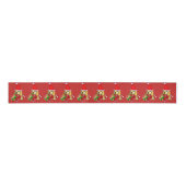 Niedlich Cocker Spanisch Welpe Weihnachten Ripsband (Vorderseite)