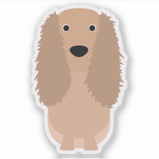 Niedlich Cocker Spanischer Hund Welpe Pup Kiss Cut Aufkleber (Vorderseite)