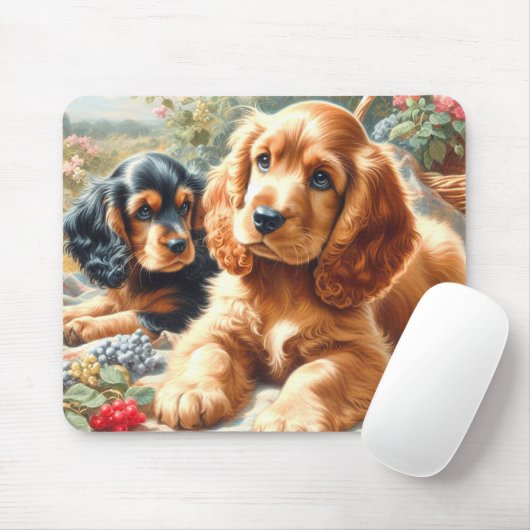 Niedlich Cocker Spanischmalerei Mousepad (Mit Mouse)