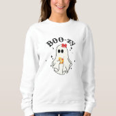 Niedlich Cocktail Funny Ghost Halloween Sweatshirt (Vorderseite)