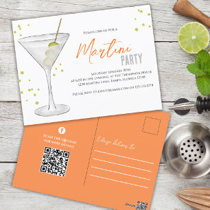 Niedlich Cocktail Party Martini Drink Custom Postkarte