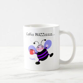Niedlich Coffee Buzz Cartoon Lila Arbeiterbienen Kaffeetasse
