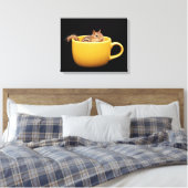 Niedlich Coffee Cup Chipmunk Leinwanddruck (Insitu (Schlafzimmer))