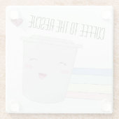 Niedlich Coffee Lovers Superhero Rainbow Glasuntersetzer (Rückseite)