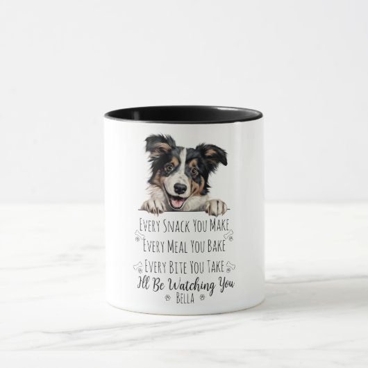 Niedlich Collie Dog Funny Custom Tasse (Zentrum)