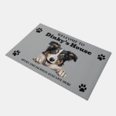 Niedlich Collie Dog Fußmatte (Schrägansicht)