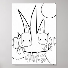 Niedlich Coloring Bugs Ants Poster