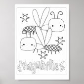 Niedlich Coloring Bugs Dragonflies Poster (Vorne)