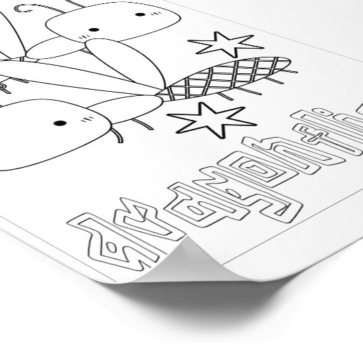 Niedlich Coloring Bugs Dragonflies Poster (Ecke)