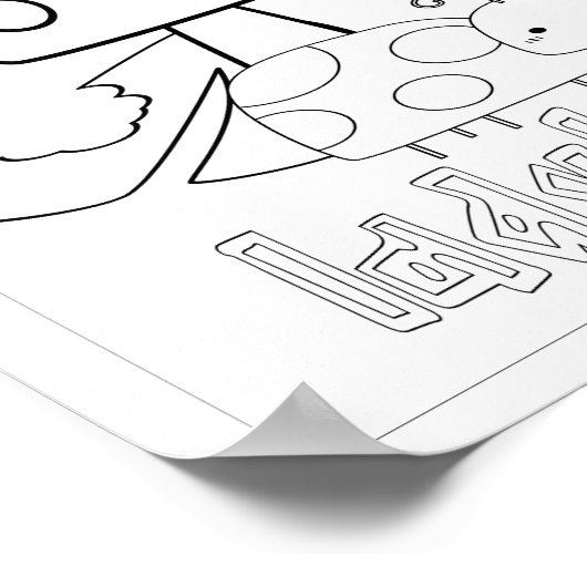 Niedlich Coloring Bugs Lady Bug Poster (Ecke)