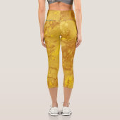 Niedlich Comfy Capris All-over Gold Bronze Print (Rückseite)