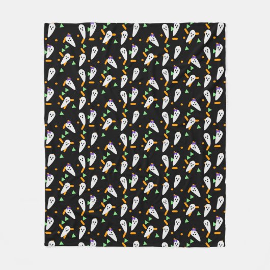 Niedlich Confetti Ghost Halloween Fleecedecke (Vorderseite)