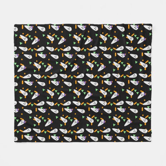 Niedlich Confetti Ghost Halloween Fleecedecke (Vorderseite (Horizontal))