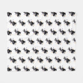 Niedlich Confetti Hexe und Broom Halloween Fleecedecke (Vorderseite (Horizontal))