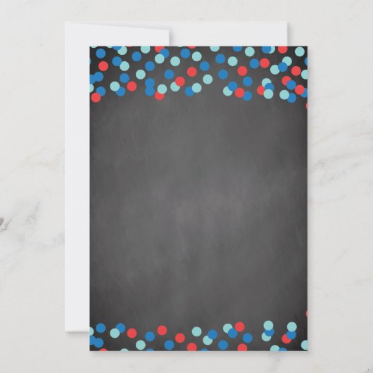 Niedlich Confetti Nautical Boys Kinderdusche Einla Einladung (Rückseite)