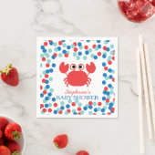 Niedlich Confetti Nautical Crab Babydusche Napkin Serviette (Beispiel)