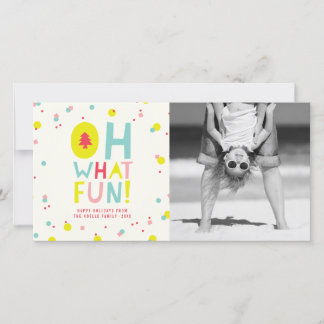 Niedlich Confetti Oh, was Spaß Dots Urlaub Fotokar Feiertagskarte