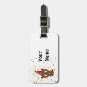 Niedlich Confetti Party Beaver Gepäckanhänger (Vorderseite vertikal)