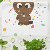 Niedlich Confetti Party Beaver Handtuch (Gefaltet)