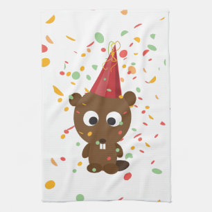 Niedlich Confetti Party Beaver Handtuch
