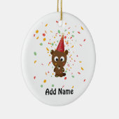 Niedlich Confetti Party Beaver Keramikornament (Rechts)