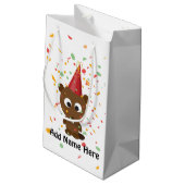 Niedlich Confetti Party Beaver Kleine Geschenktüte (Rückseite Schrägansicht)