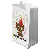 Niedlich Confetti Party Beaver Kleine Geschenktüte (Vorderseite Schrägansicht)