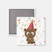 Niedlich Confetti Party Beaver Magnet (Vorderseite/Rückseite)