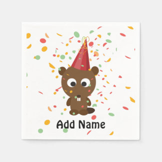 Niedlich Confetti Party Beaver Serviette