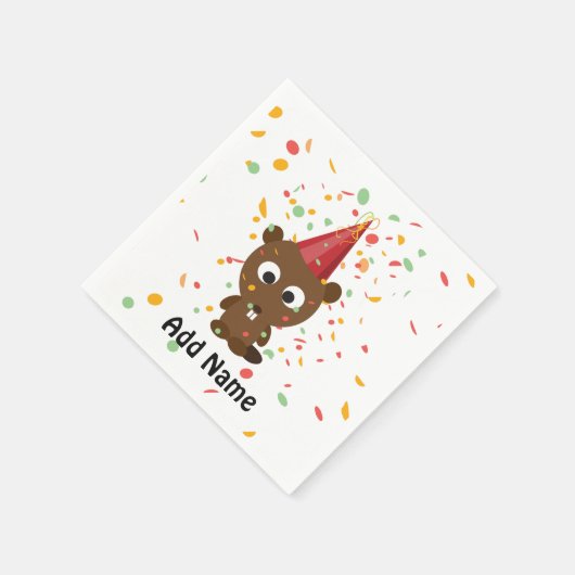 Niedlich Confetti Party Beaver Serviette (Ecke)