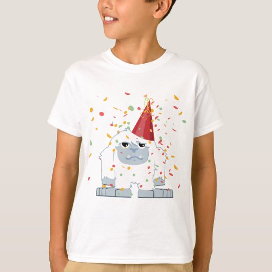Niedlich Confetti Party Yeti T-Shirt (Vorderseite)