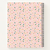 Niedlich Confetti Polka Dots Muster Blush Sketchbo Notizblock (Rückseite)