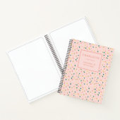 Niedlich Confetti Polka Dots Muster Blush Sketchbo Notizblock (Innenseite)