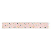 Niedlich Confetti Polka Dots Muster Rosa Grün Ripsband (Vorderseite)