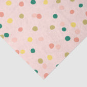 Niedlich Confetti Polka Dots Muster Rosa Grün Seidenpapier (Ausschnitt)