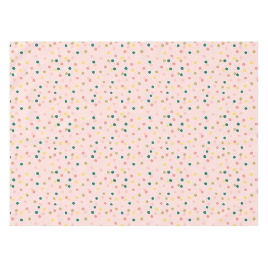 Niedlich Confetti Polka Dots Muster Rosa Grün Tischdecke (Vorderseite (Horizontal))