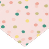Niedlich Confetti Polka Dots Muster Rosa Grün Tischdecke (Schrägansicht)