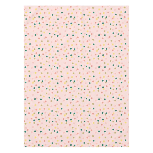 Niedlich Confetti Polka Dots Muster Rosa Grün Tischdecke (Vorderseite)