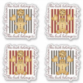 Niedlich Cookie Gingerbread Man Buchzeichen Aufkleber (Vorderseite)