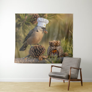 Niedlich Cooking Koch Nutcracker Bird Wandteppich